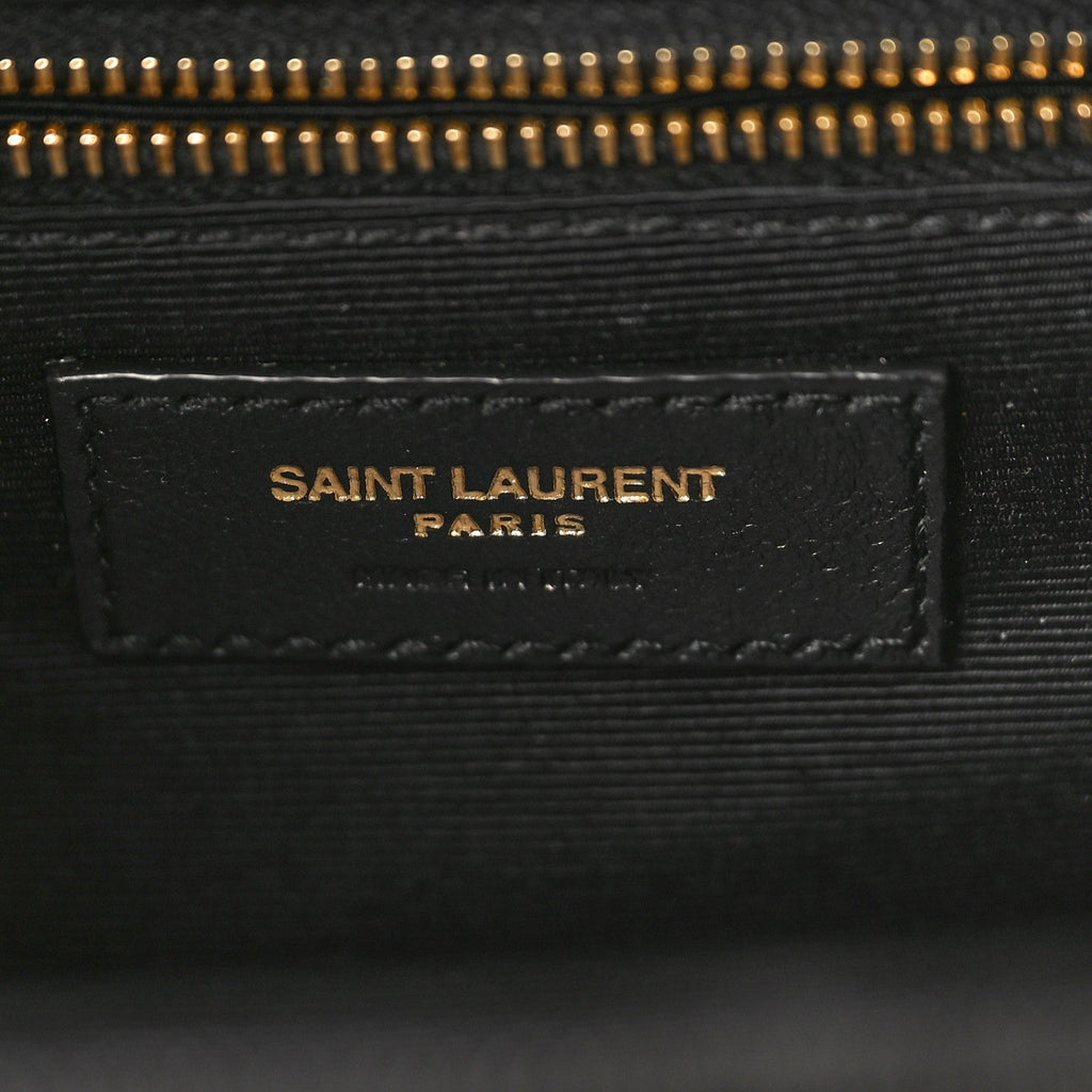 YSL GRAIN DE POUDRE MIXED MATELASSE LARGE TRIQUILT MONOGRAM BAG