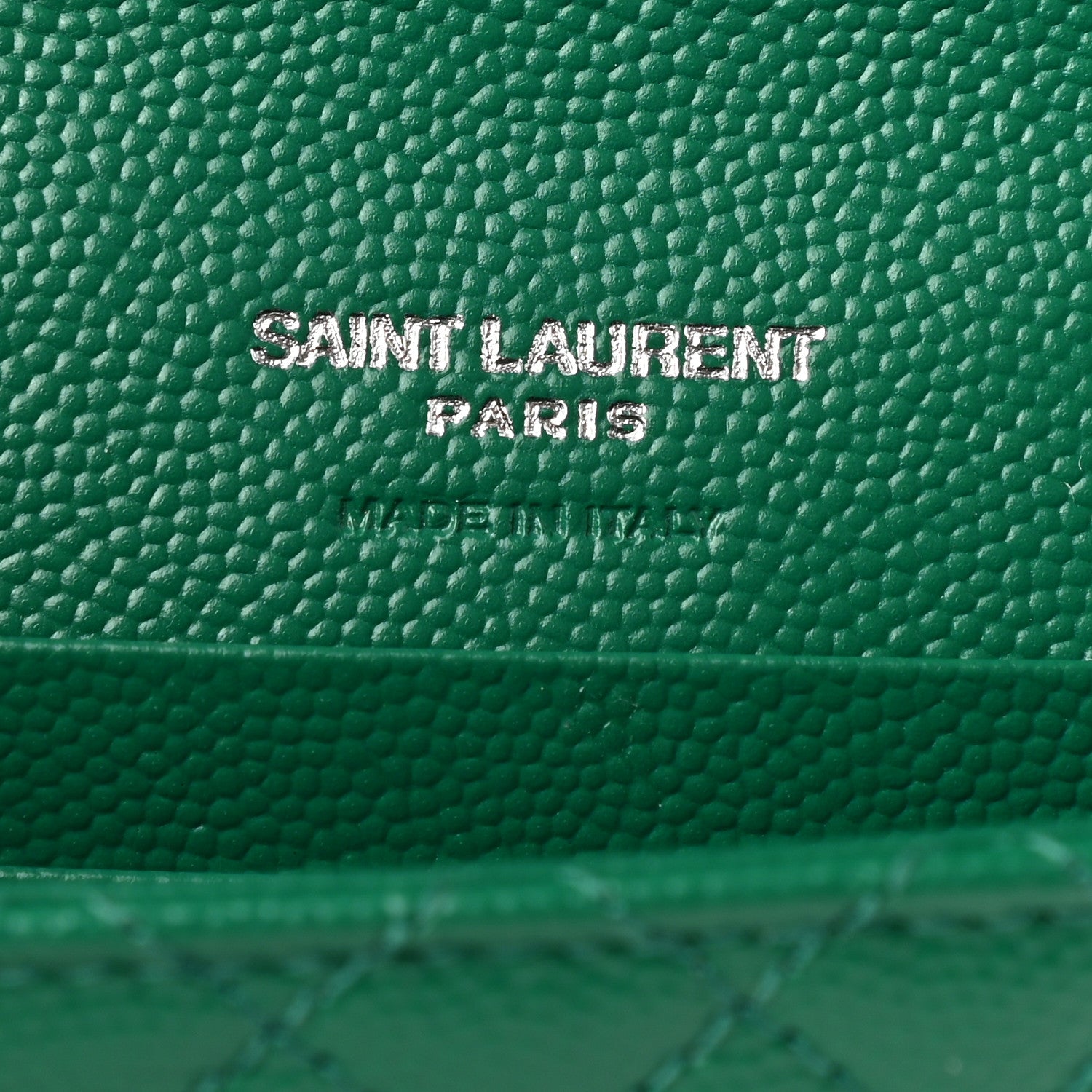 YSL GRAIN DE POUDRE MIXED MATELASSE TRIQUILT SMALL MONOGRAM WALLET