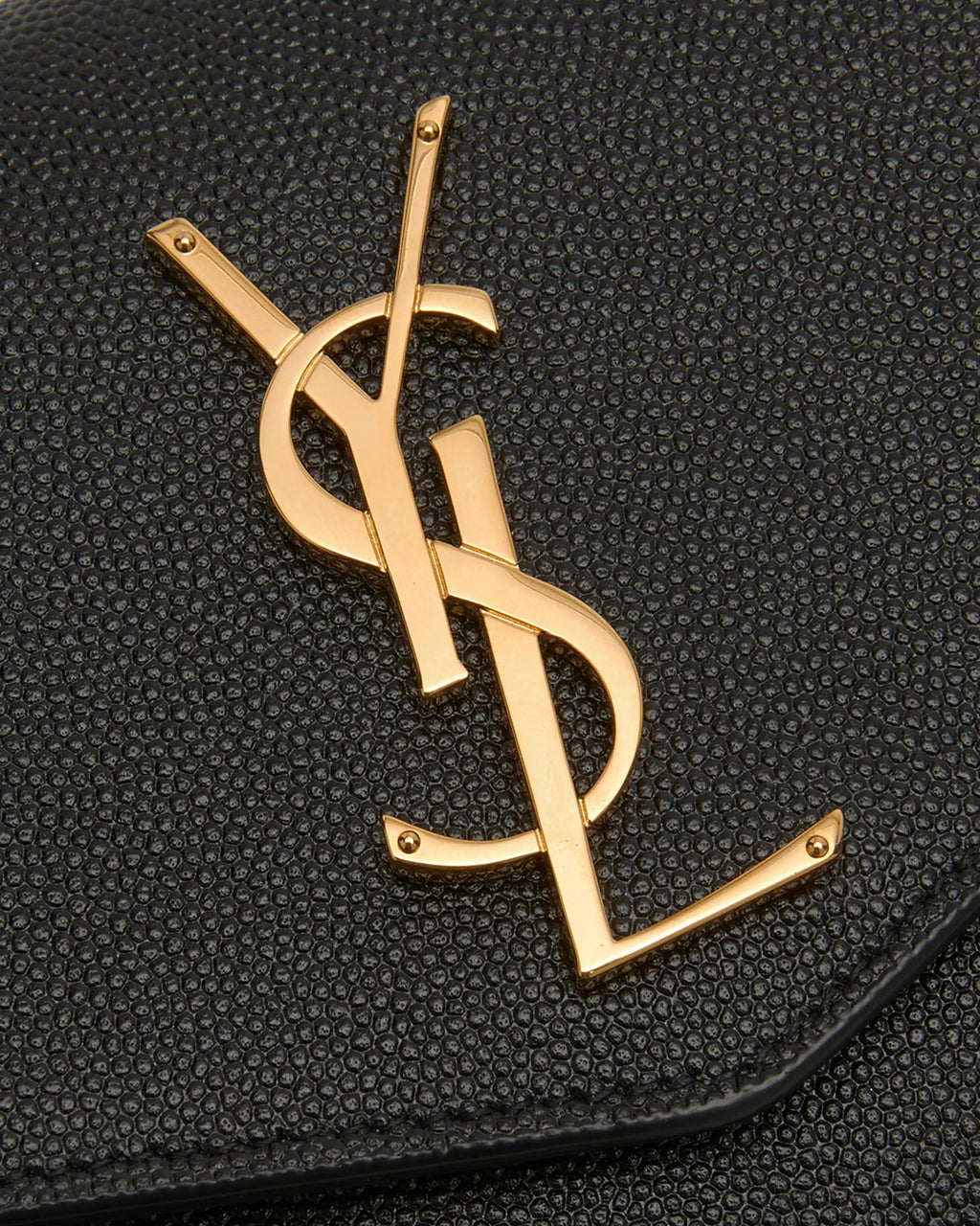 YSL GRAIN DE POUDRE LEATHER UPTOWN WALLET ON CHAIN