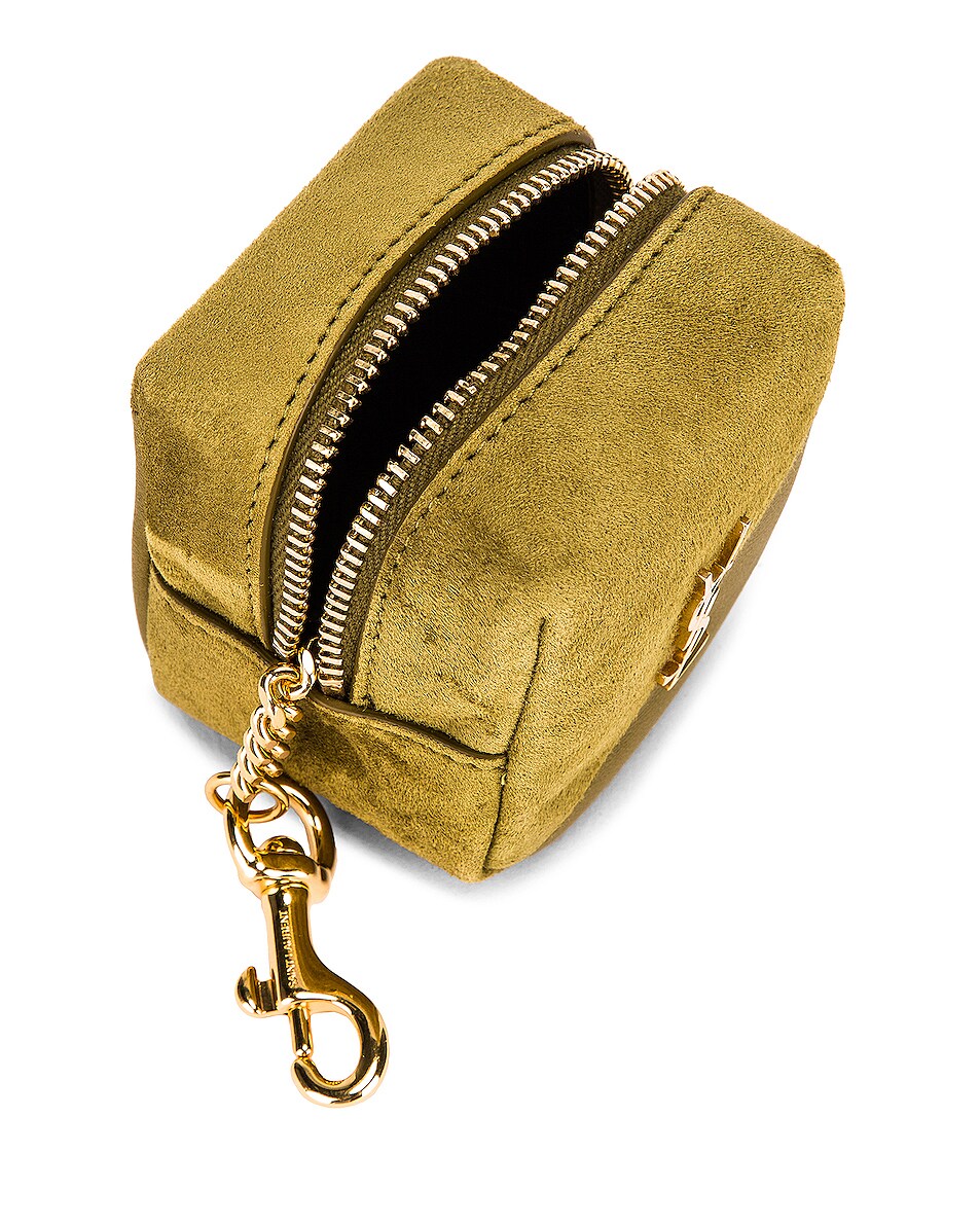 YSL JAMIE CUBE CHARM IN SUEDE AND LAMBSKIN