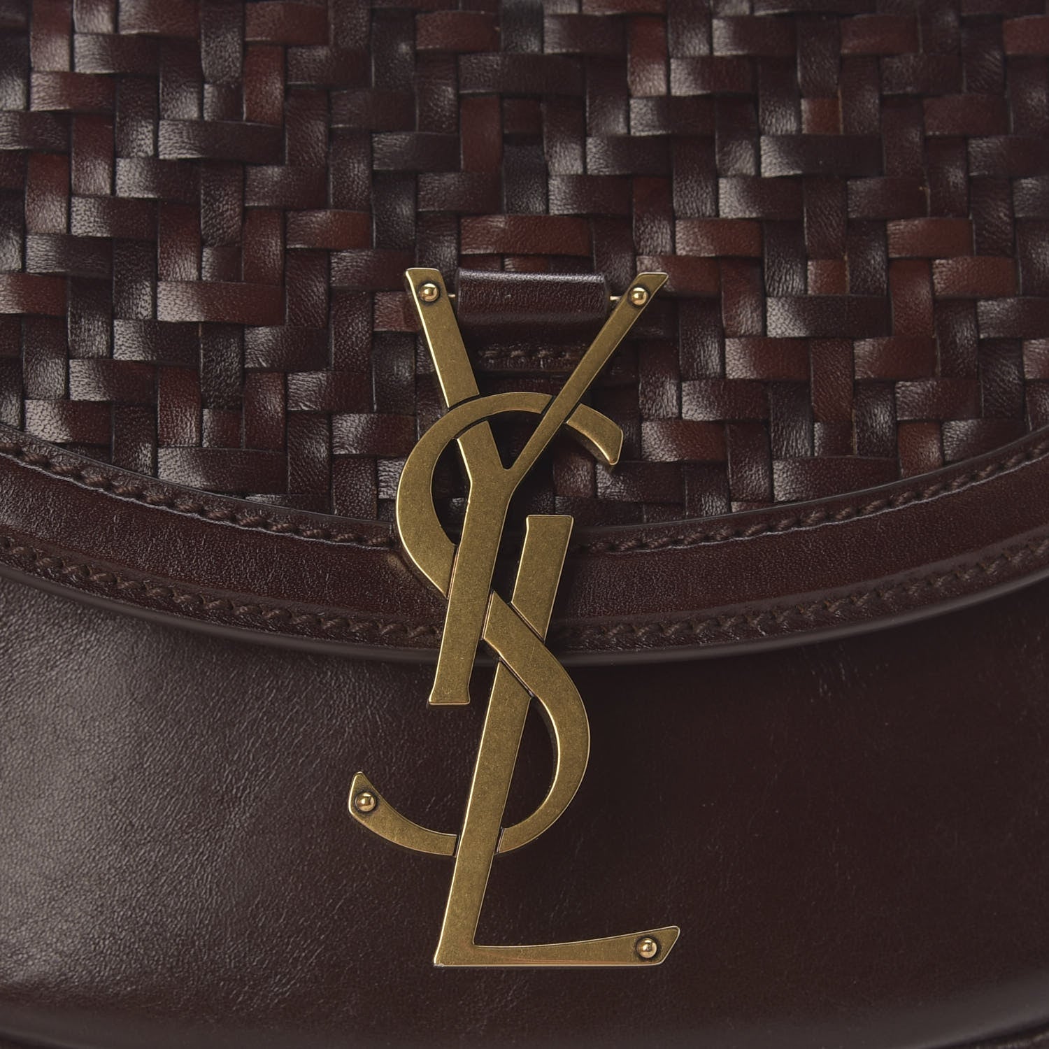 YSL MONOGRAM KAIA WOVEN CROSSBODY BAG