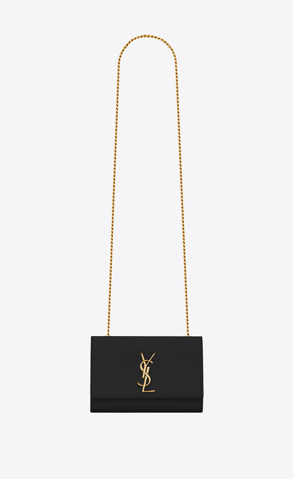 YSL Small Chain Bag in Grain De Poudre Embossed Leather