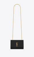 YSL Small Chain Bag in Grain De Poudre Embossed Leather