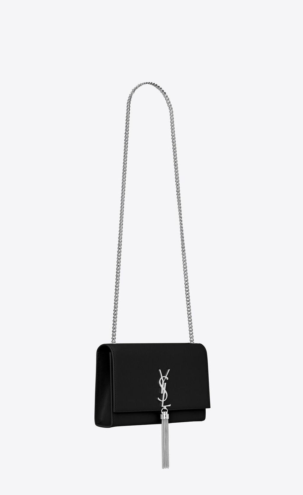 YSL KATE MEDIUM CHAIN BAG WITH TASSEL IN GRAIN DE POUDRE EMBOSSED LEATHER