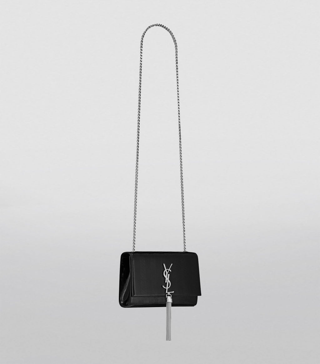 YSL KATE MEDIUM CHAIN BAG WITH TASSEL IN GRAIN DE POUDRE EMBOSSED LEATHER