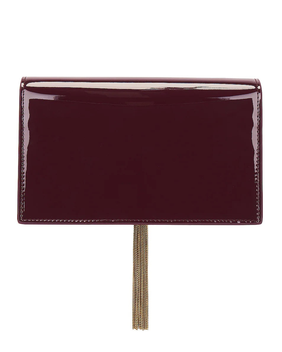 YSL CASSANDRE KATE TASSEL LEATHER WALLET ON A CHAIN