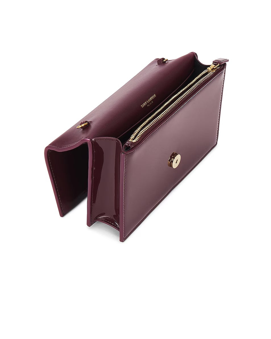 YSL CASSANDRE KATE TASSEL LEATHER WALLET ON A CHAIN