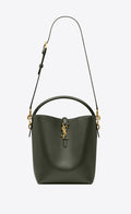 YSL LE 37 SHINY CALFSKIN LEATHER LARGE BUCKET BAG