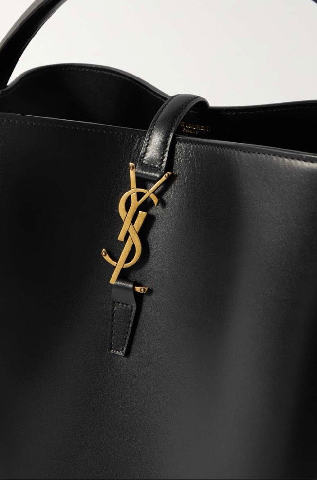 YSL LE 37 SHINY CALFSKIN LEATHER LARGE BUCKET BAG