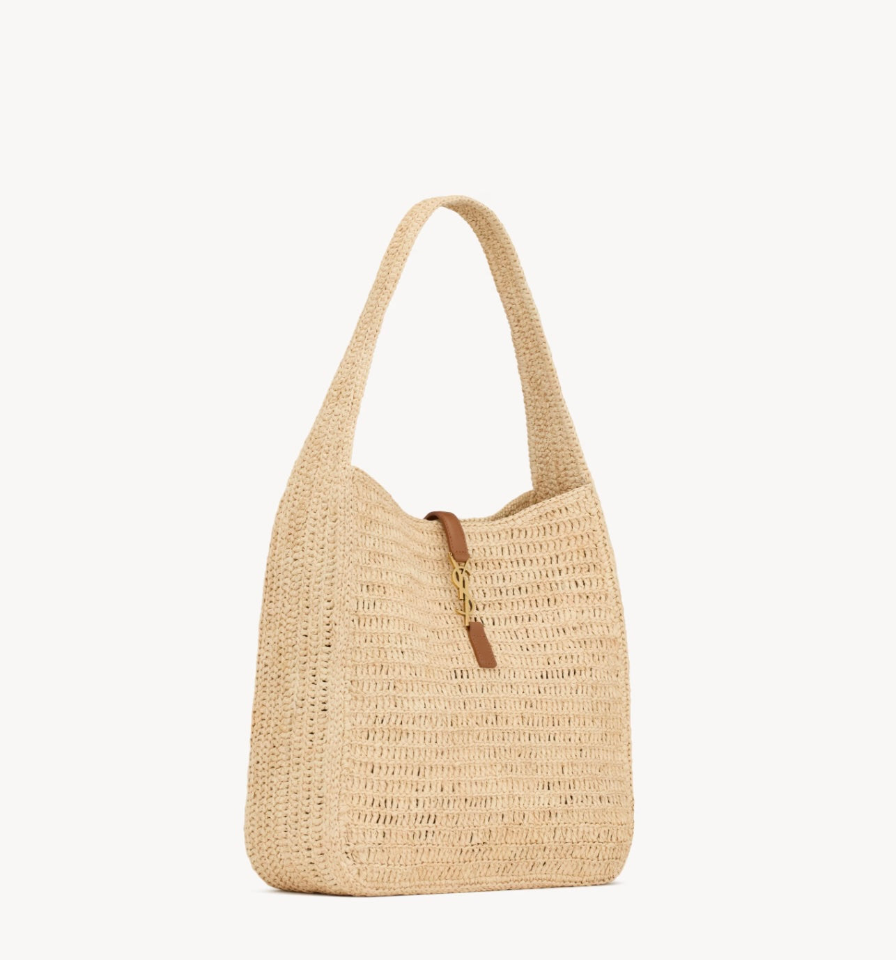 YSL LE 5 À 7 RAFFIA HOBO SHOULDER BAG