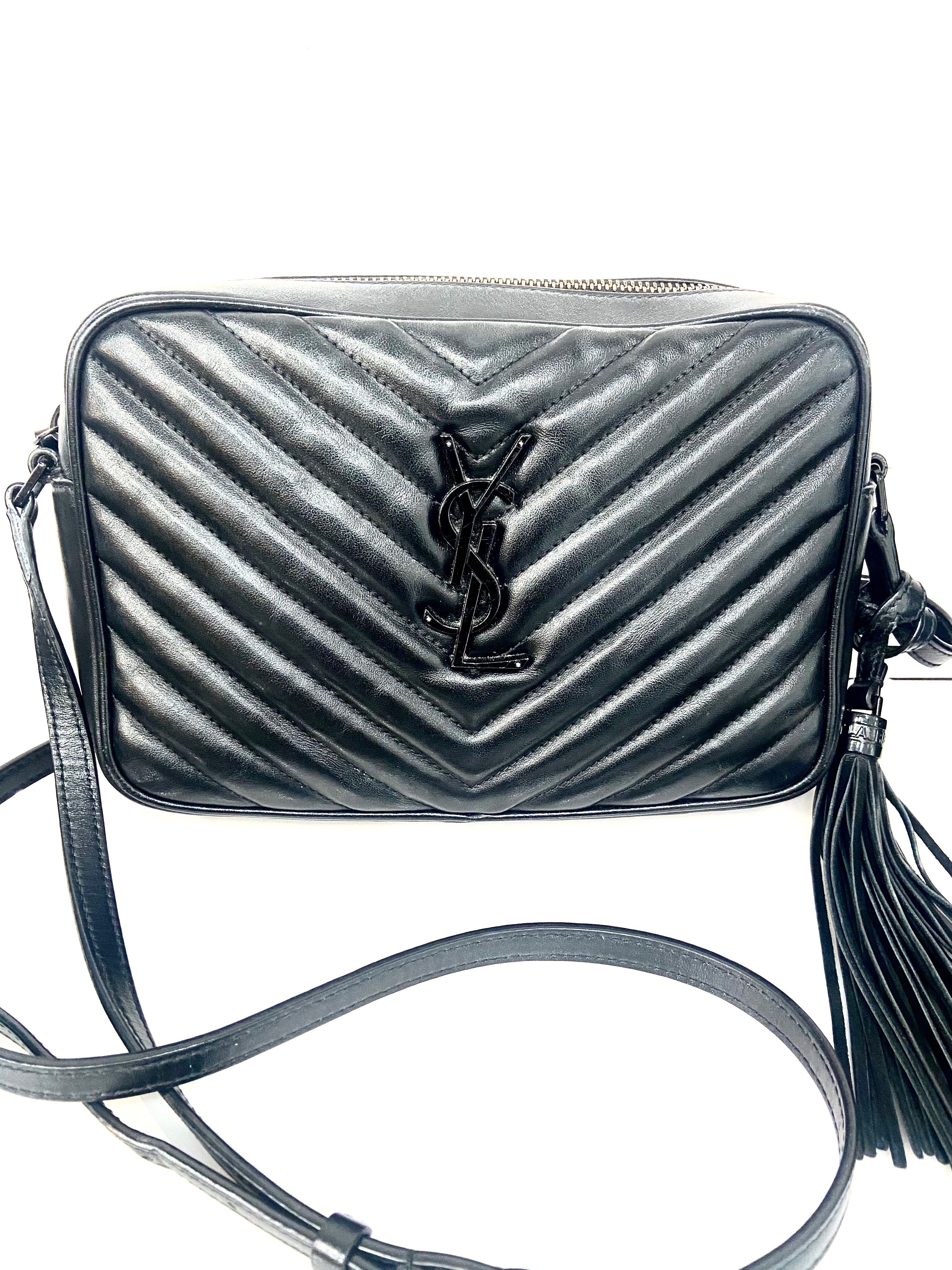 YSL LOU QUILTED CALFSKIN LEATHER CAMERA BAG