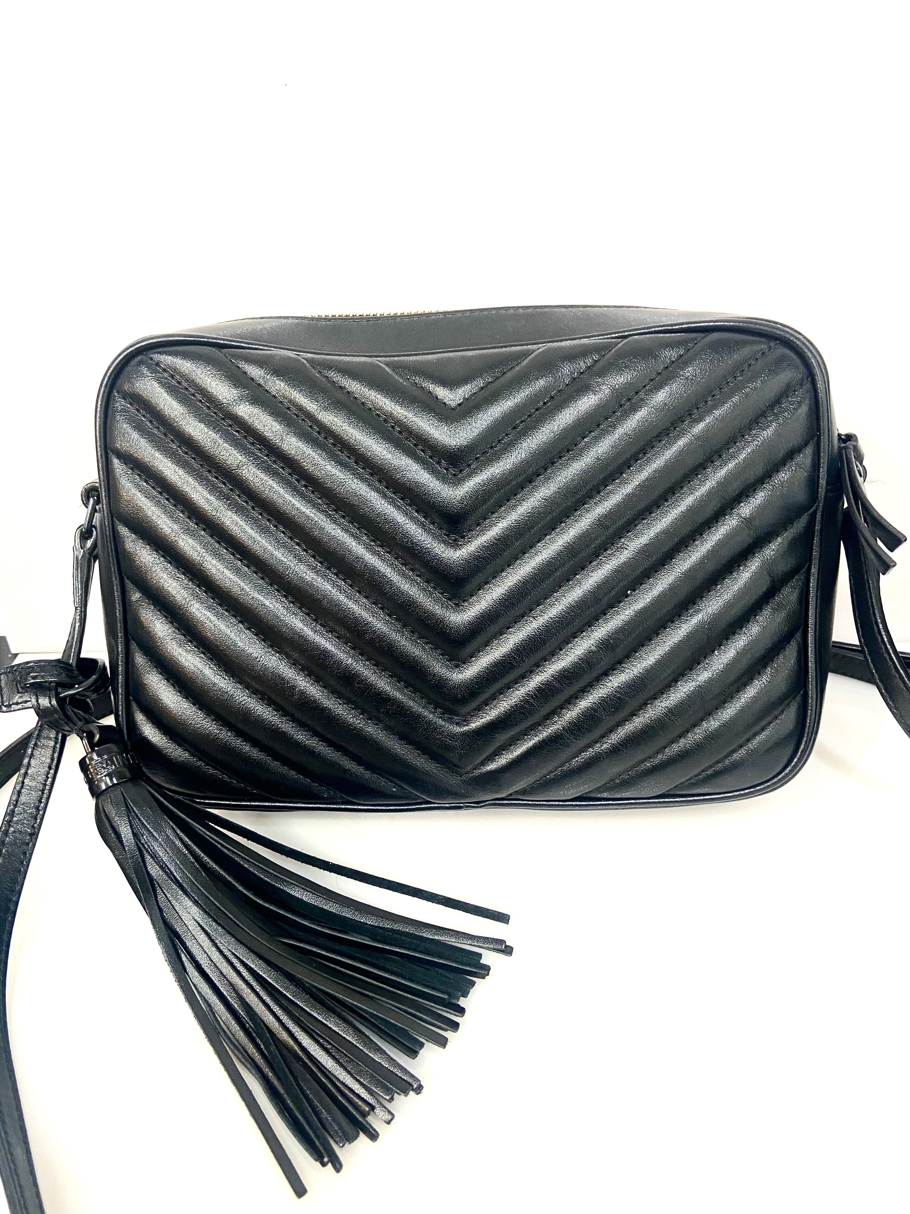 YSL LOU QUILTED CALFSKIN LEATHER CAMERA BAG