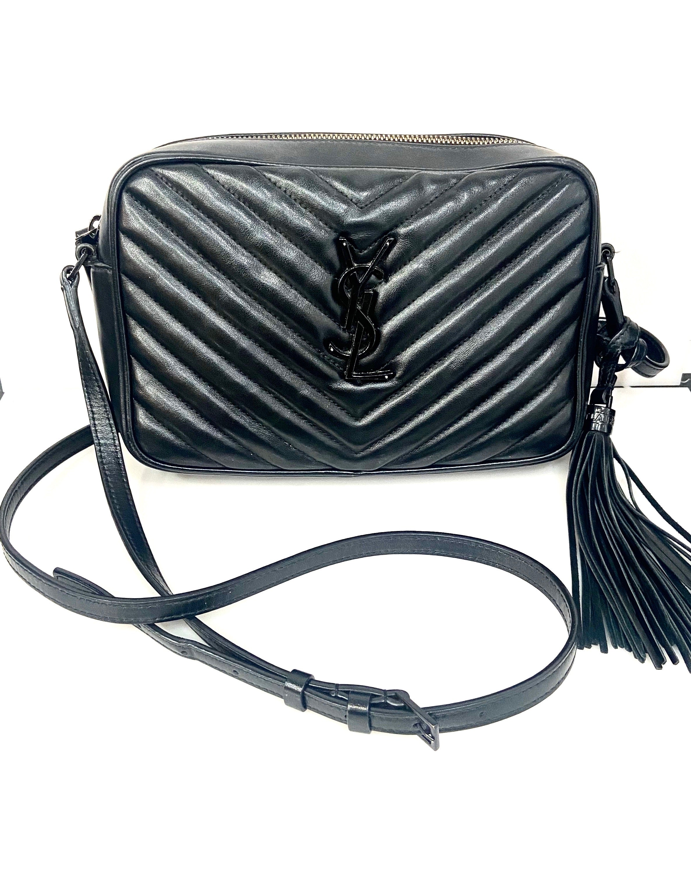 YSL LOU QUILTED CALFSKIN LEATHER CAMERA BAG