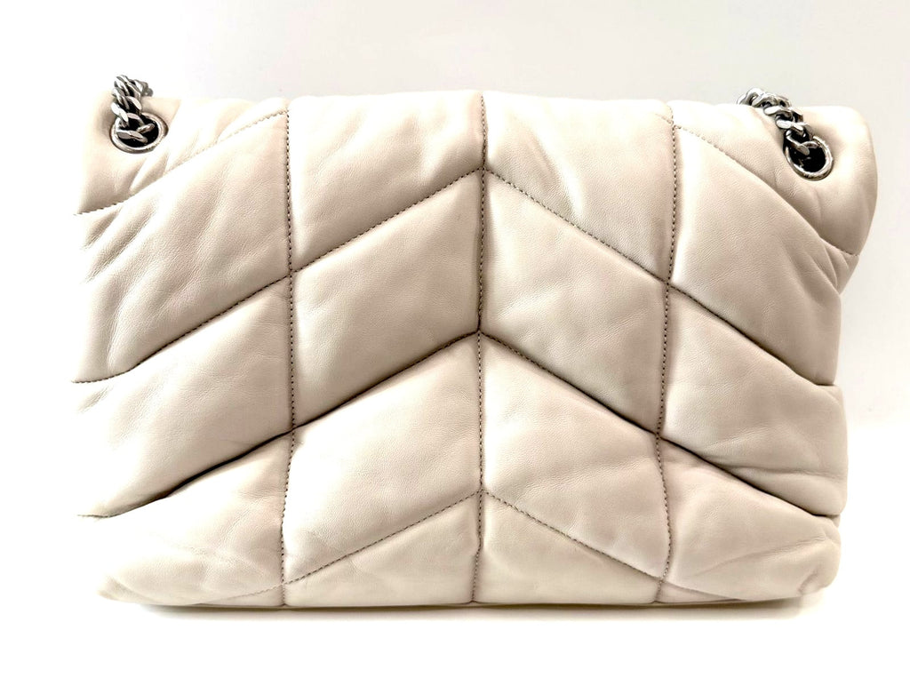 YSL QUILTED LAMBSKIN LEATHER LOULOU PUFFER MEDIUM SHOULDER BAG