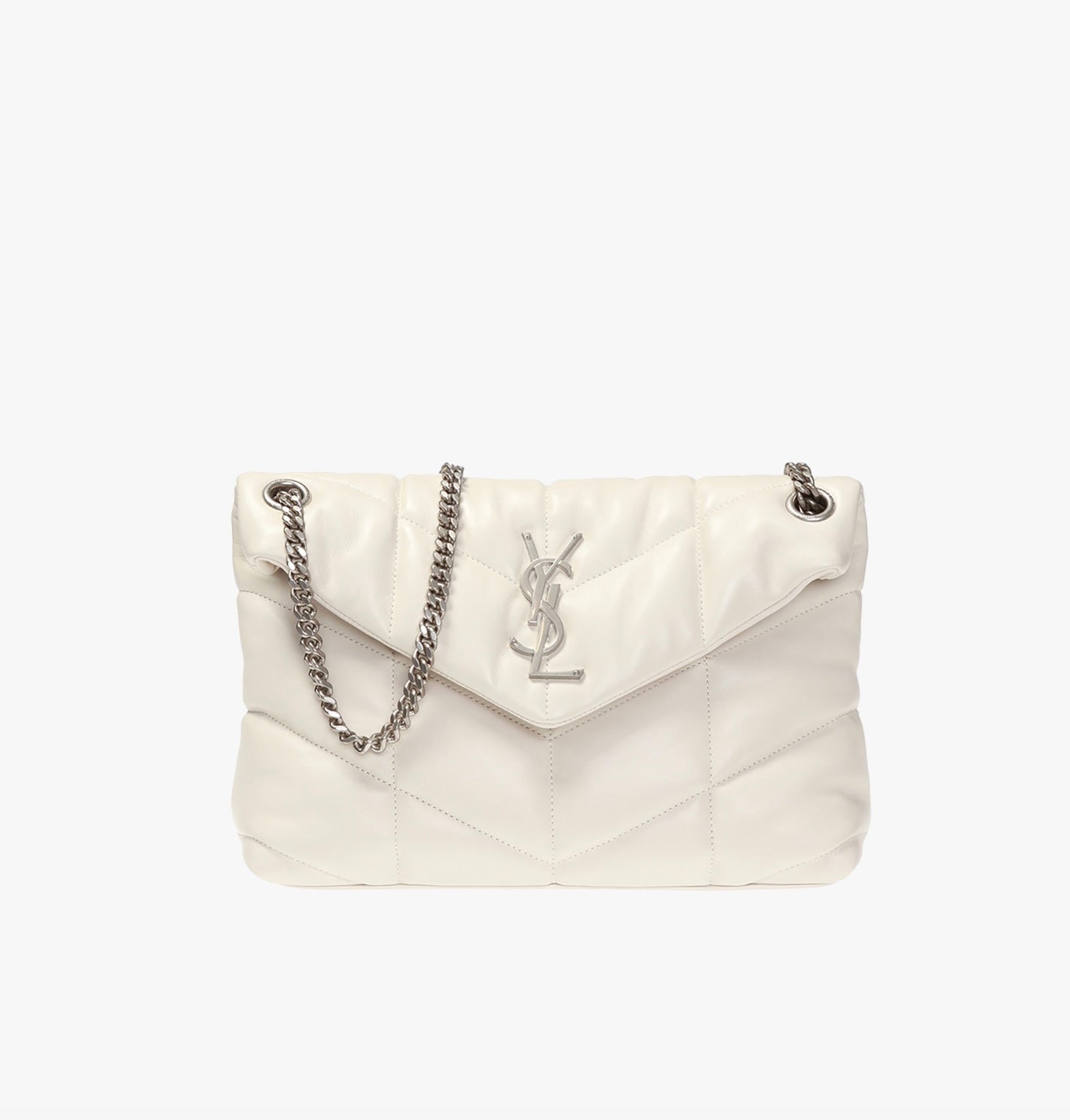 YSL QUILTED LAMBSKIN LEATHER LOULOU PUFFER MEDIUM SHOULDER BAG
