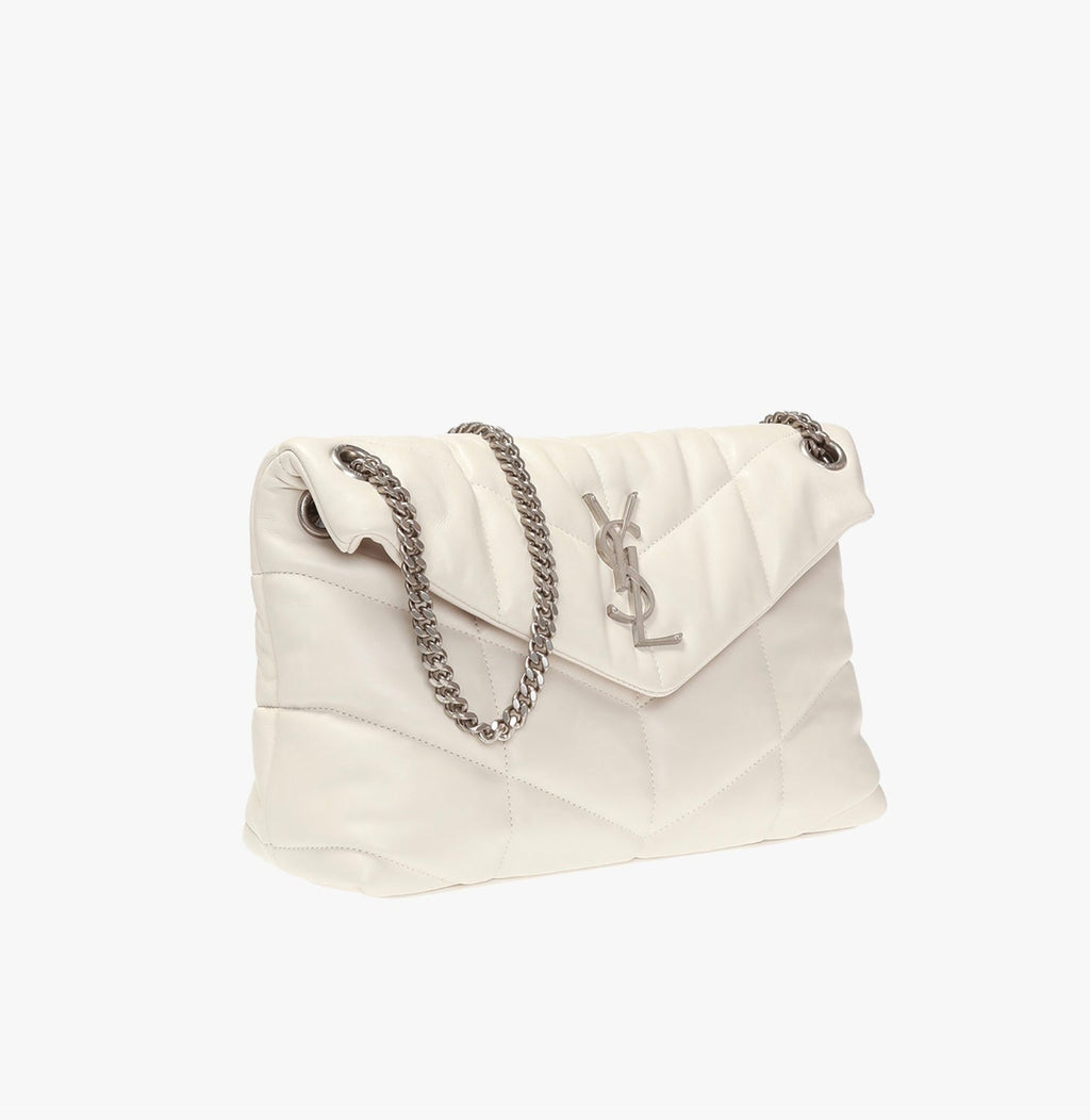 YSL QUILTED LAMBSKIN LEATHER LOULOU PUFFER MEDIUM SHOULDER BAG
