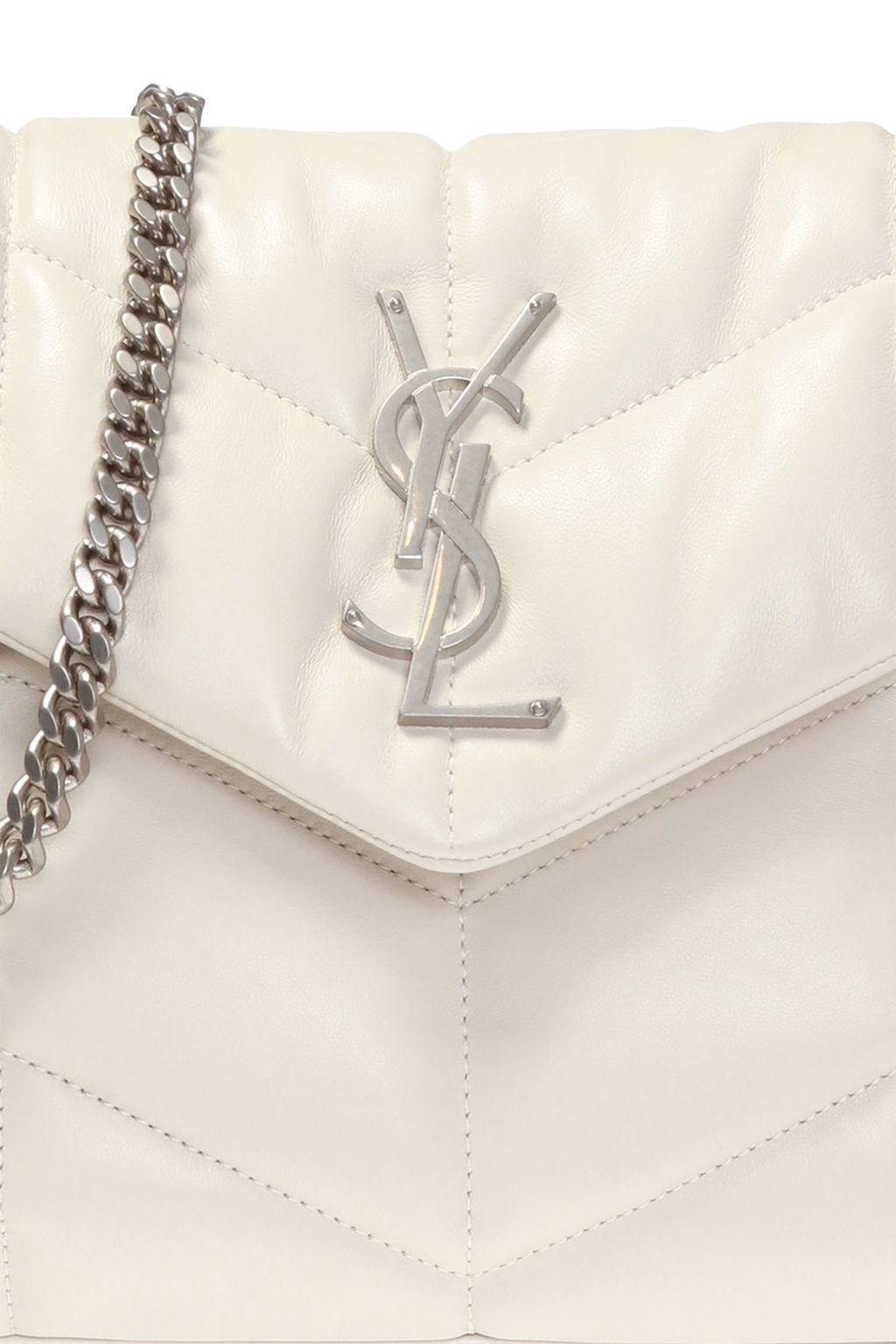 YSL QUILTED LAMBSKIN LEATHER LOULOU PUFFER MEDIUM SHOULDER BAG