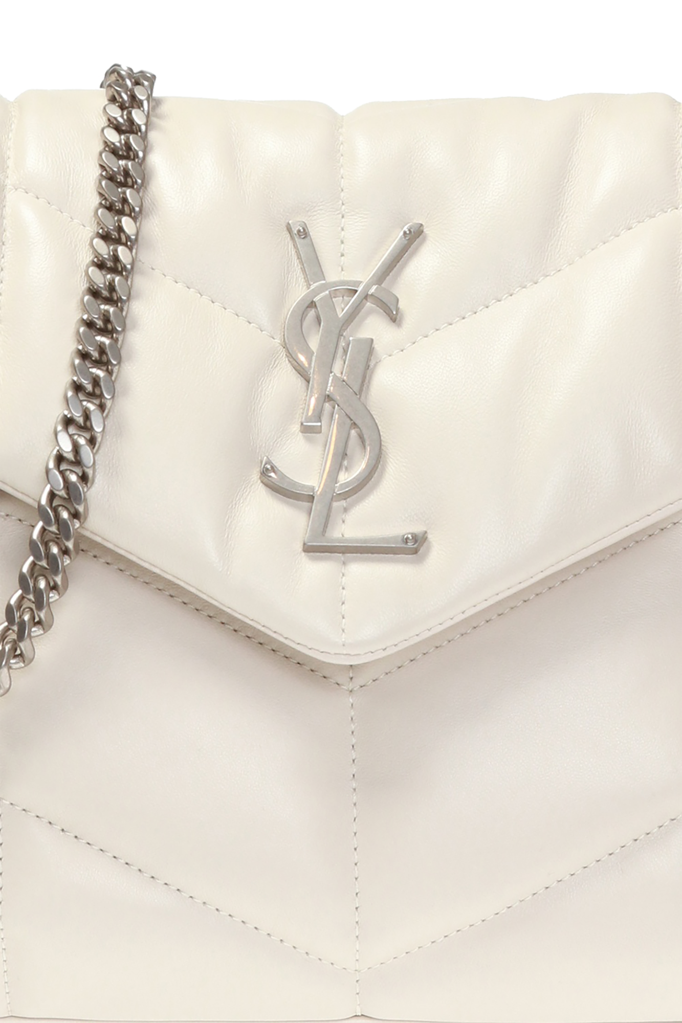 YSL QUILTED LAMBSKIN LEATHER LOULOU PUFFER MEDIUM SHOULDER BAG