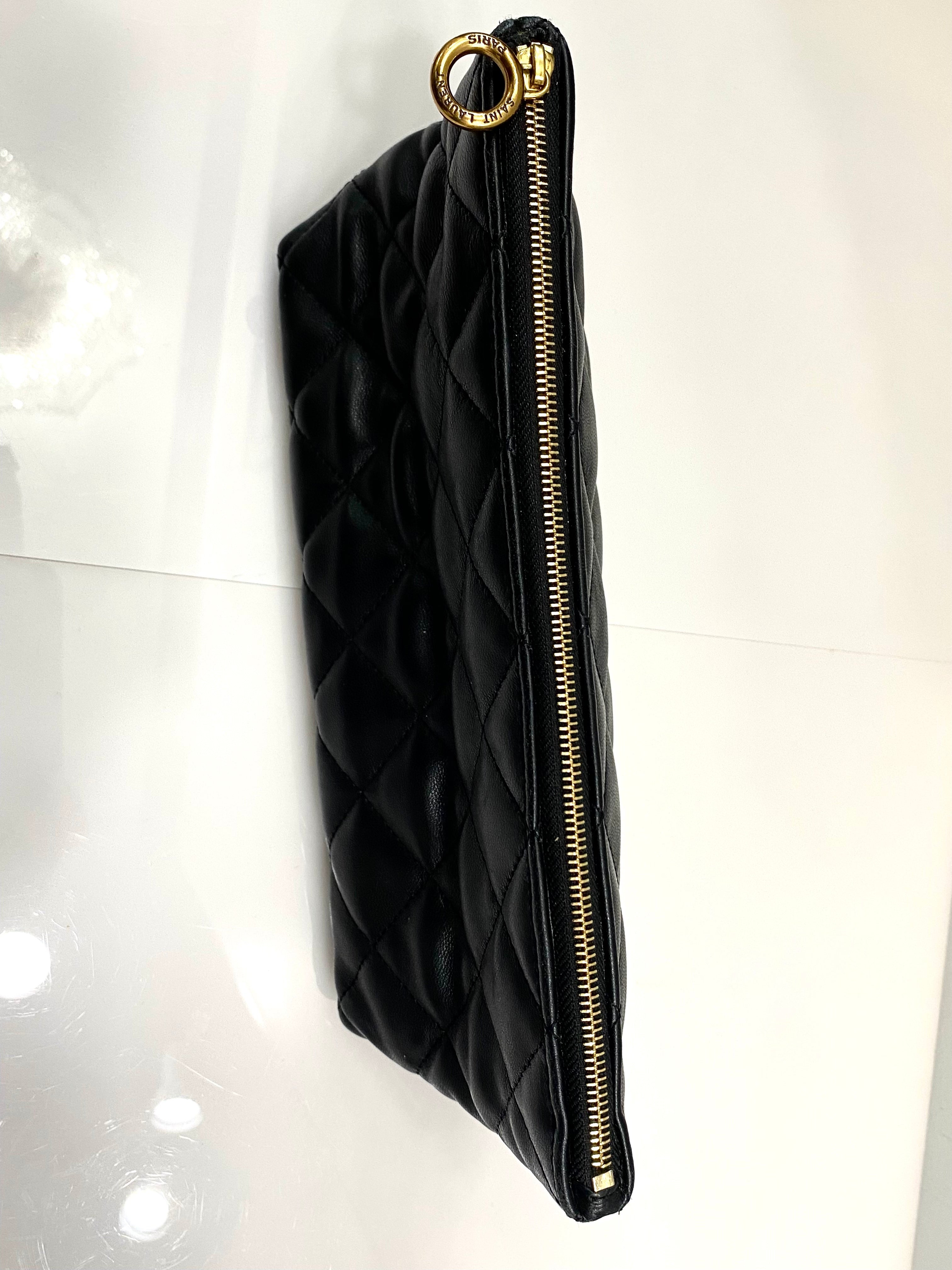 YSL QUILTED LAMBSKIN MAXI ICARE SHOPPING TOTE