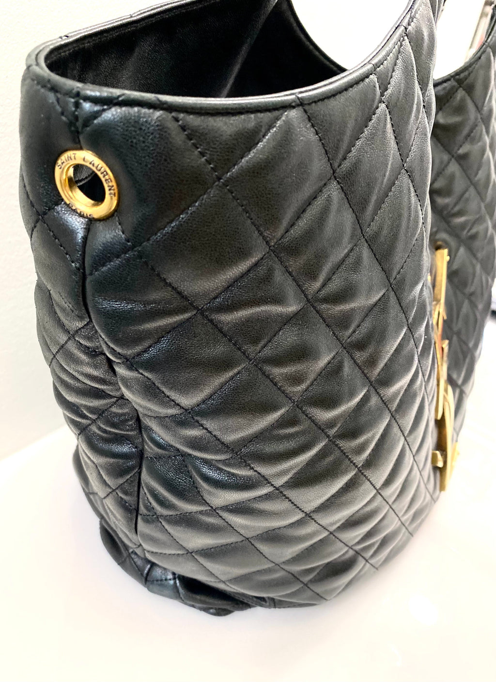YSL QUILTED LAMBSKIN MAXI ICARE SHOPPING TOTE