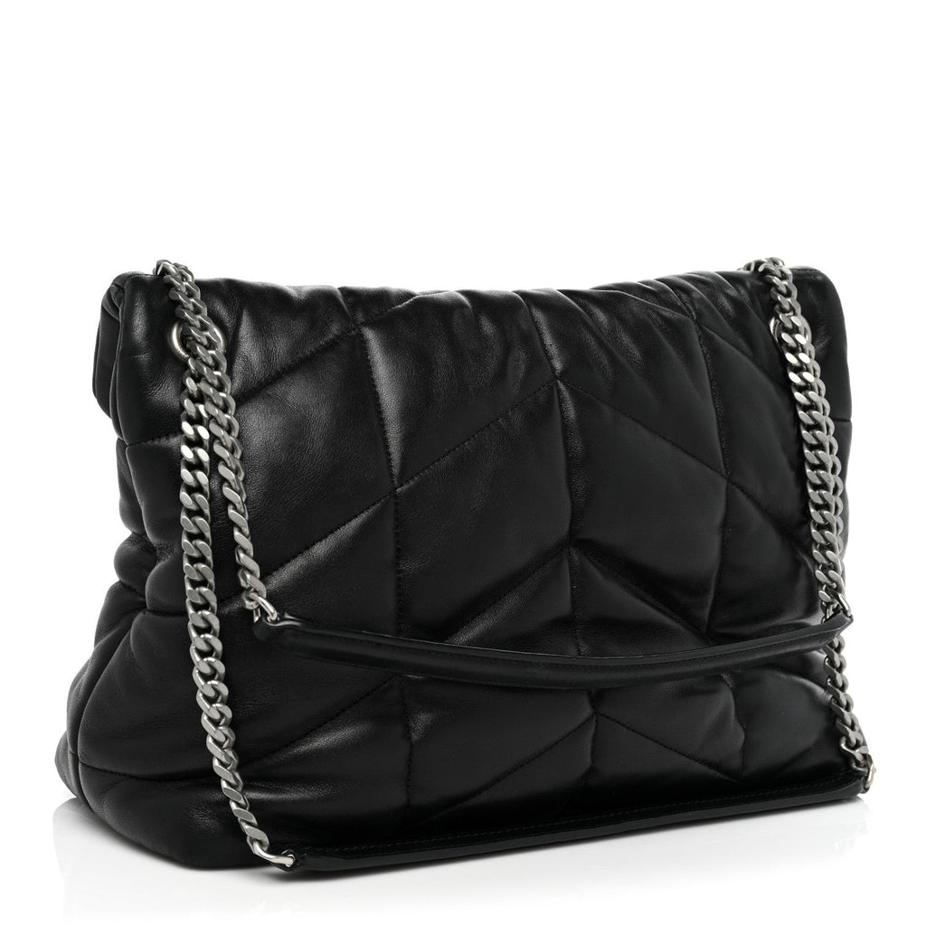 YSL PUFFER LOULOU MEDIUM CHAIN BAG IN QUILTED LAMBSKIN