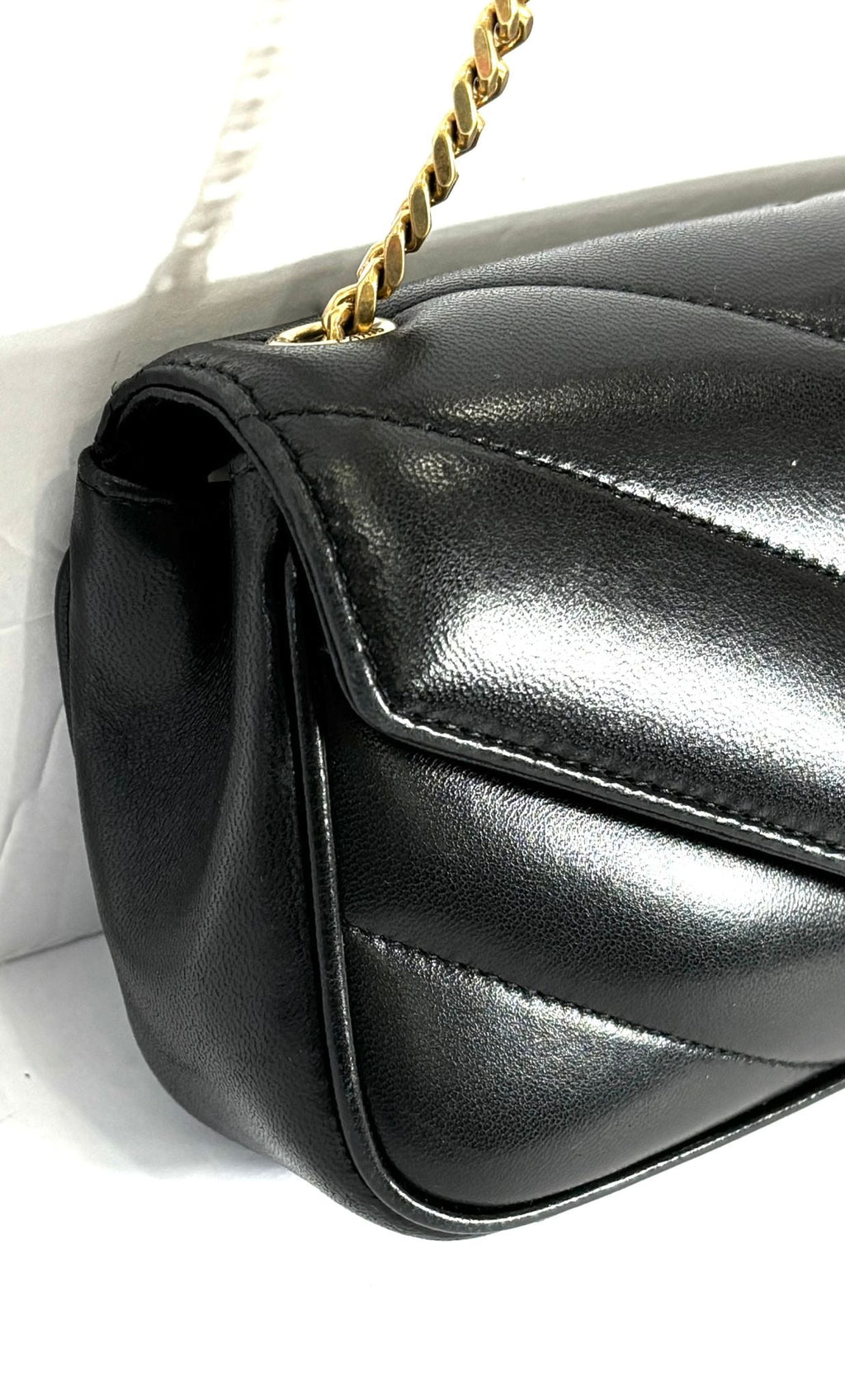YSL LAMBSKIN QUILTED MONOGRAM MINI LOULOU BAG