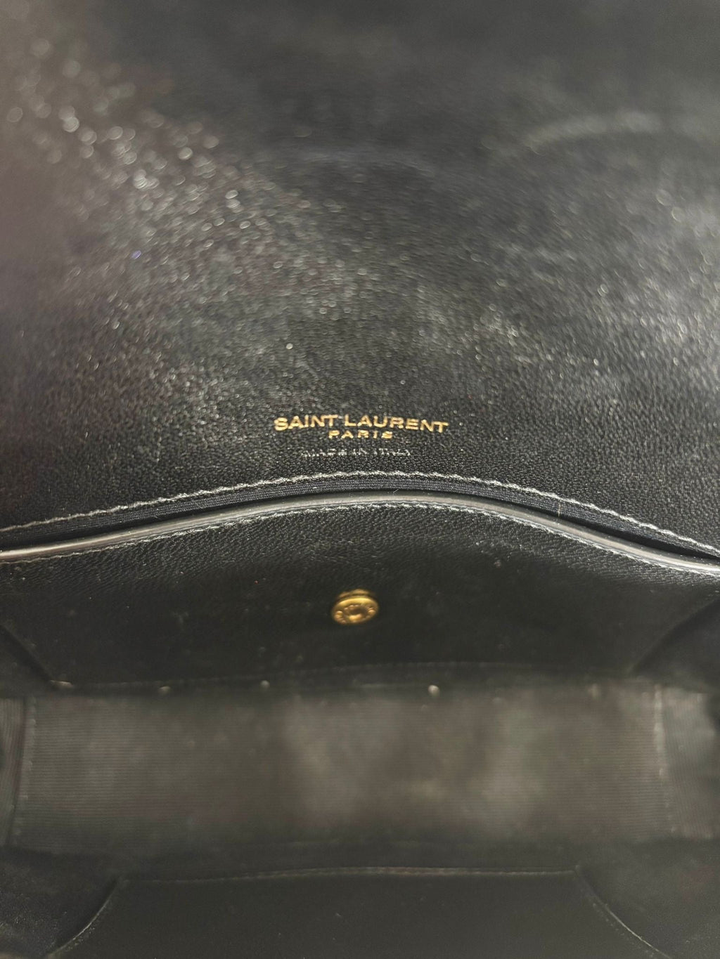 YSL LAMBSKIN QUILTED MONOGRAM MINI LOULOU BAG