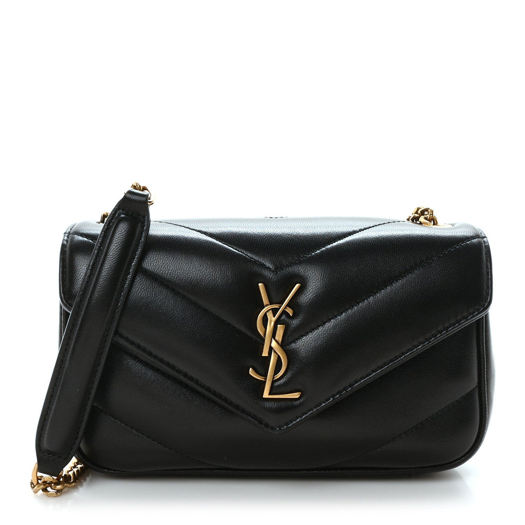 YSL LAMBSKIN QUILTED MONOGRAM MINI LOULOU BAG