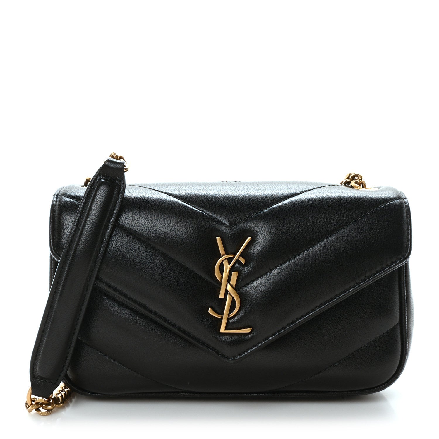 YSL LAMBSKIN QUILTED MONOGRAM MINI LOULOU BAG