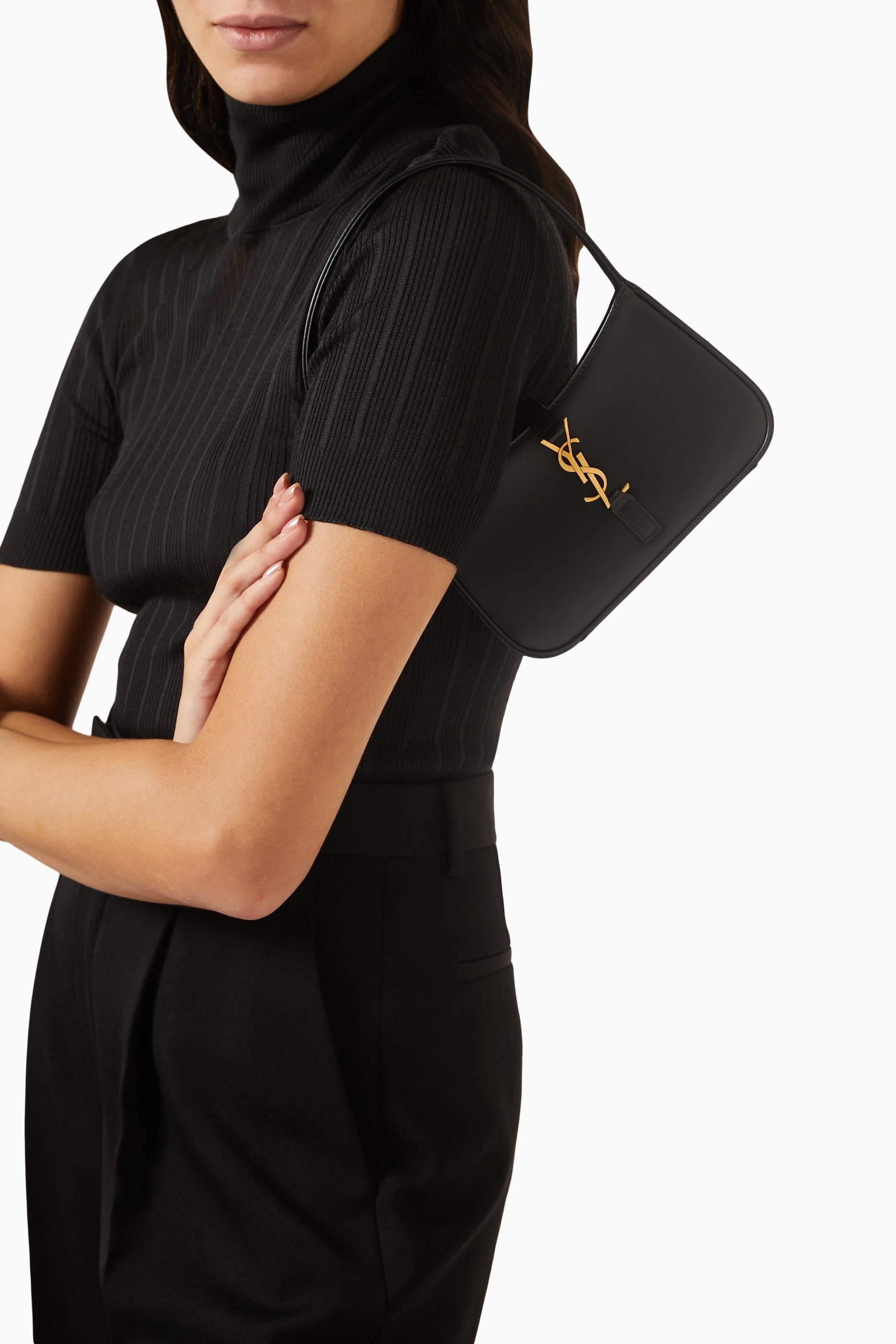 YSL LE 5 à 7 MINI LAMBSKIN LEATHER HOBO BAG