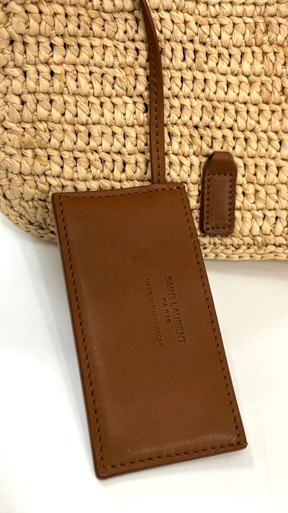 YSL LE 5 À 7 MINI RAFFIA HOBO SHOULDER BAG