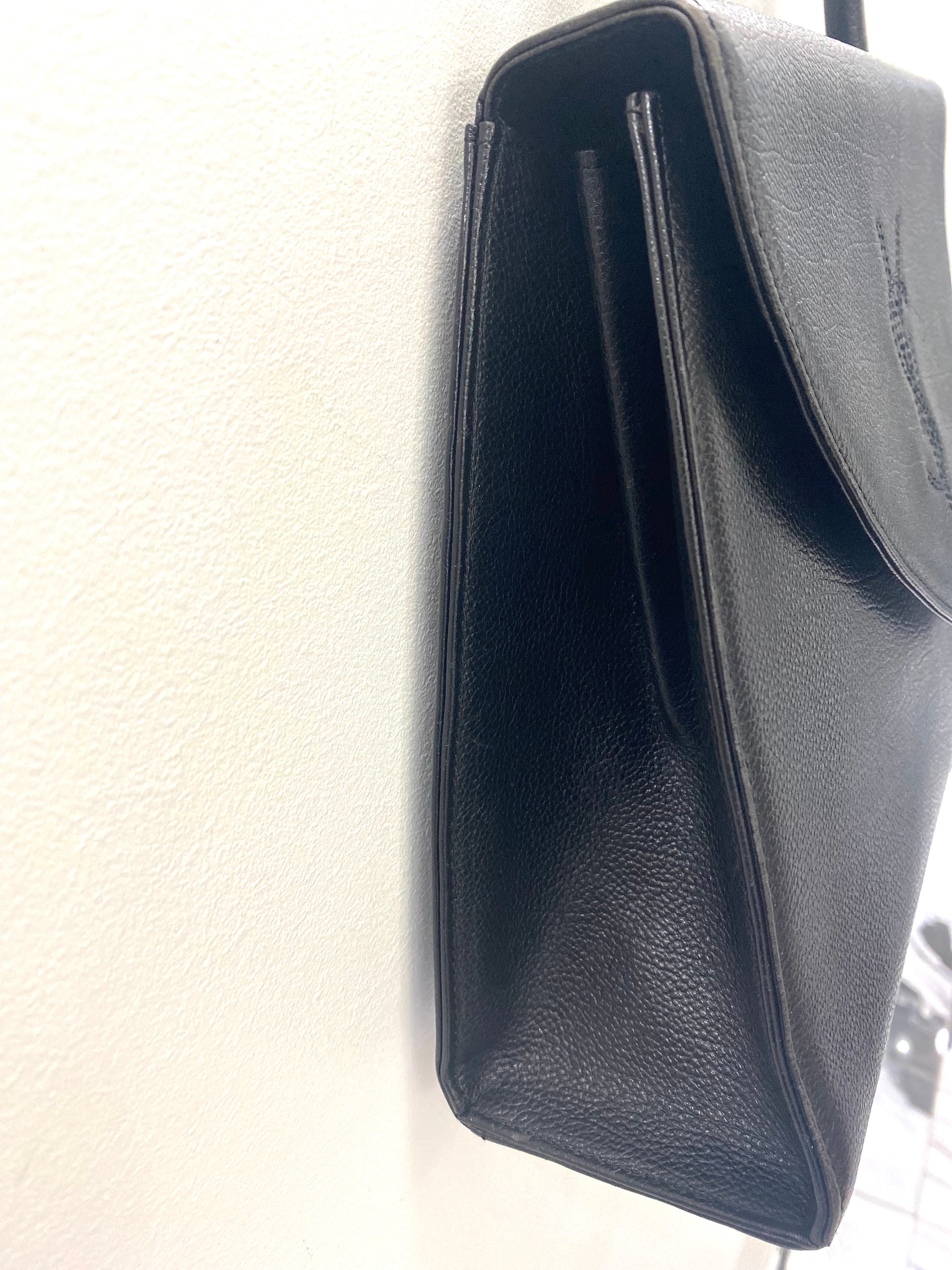 YSL TOP HANDLE LEATHER KELLY SATCHEL