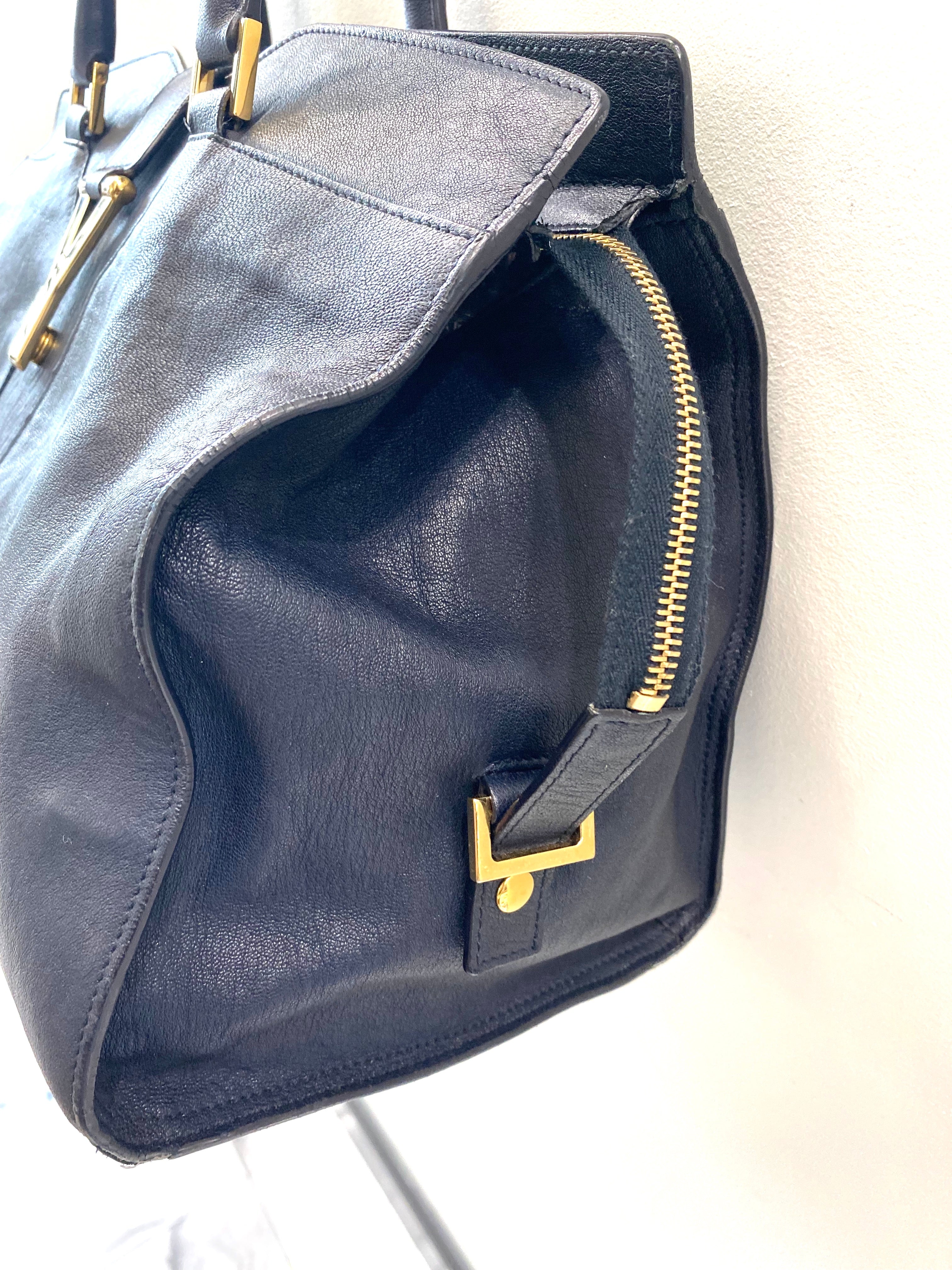 YSL LEATHER MEDIUM Y CABAS CHYC TOTE BAG