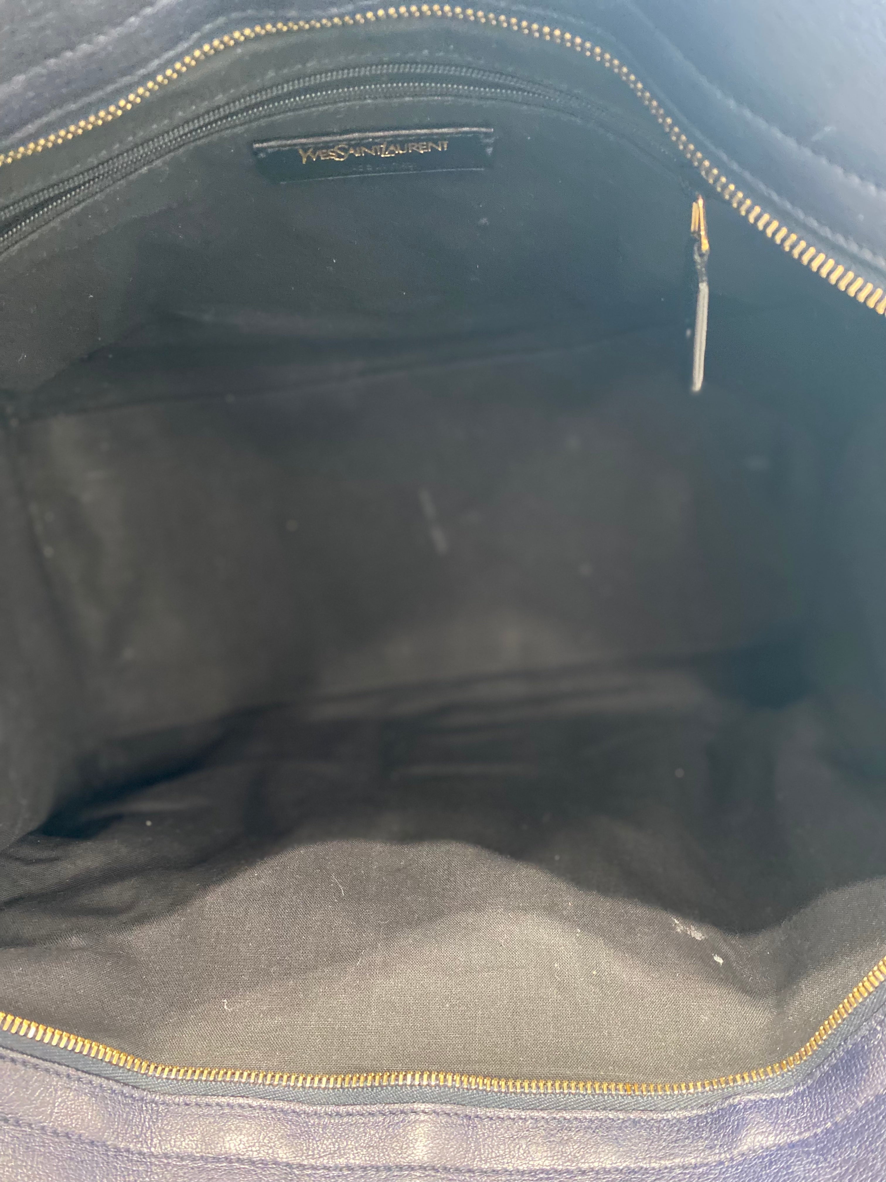 YSL LEATHER MEDIUM Y CABAS CHYC TOTE BAG