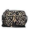 SAINT LAURENT LOU ANIMAL PRINT RAFFIA YSL MEDIUM CAMERA BAG