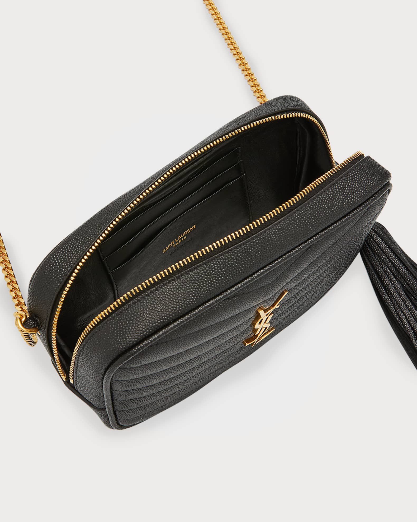 YSL LOU MINI GRAIN DE POUDRE CAMERA CROSSBODY BAG