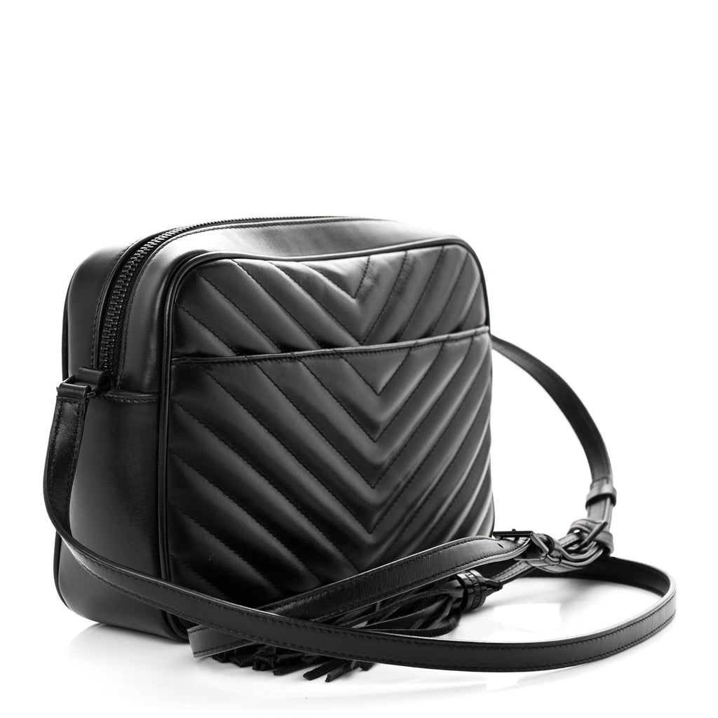 SAINT LAURENT LOU QUILTED CALFSKIN YSL CAMERA CROSSBODY BAG