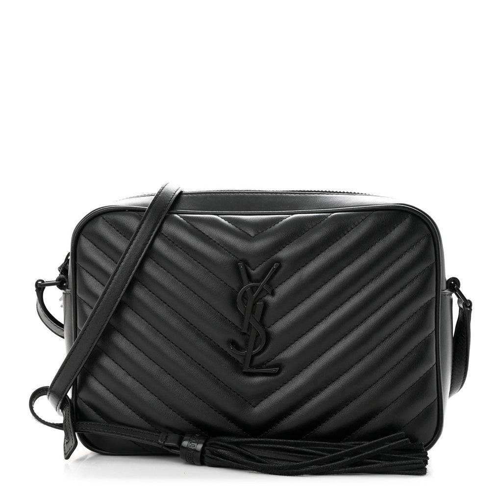 SAINT LAURENT LOU QUILTED CALFSKIN YSL CAMERA CROSSBODY BAG