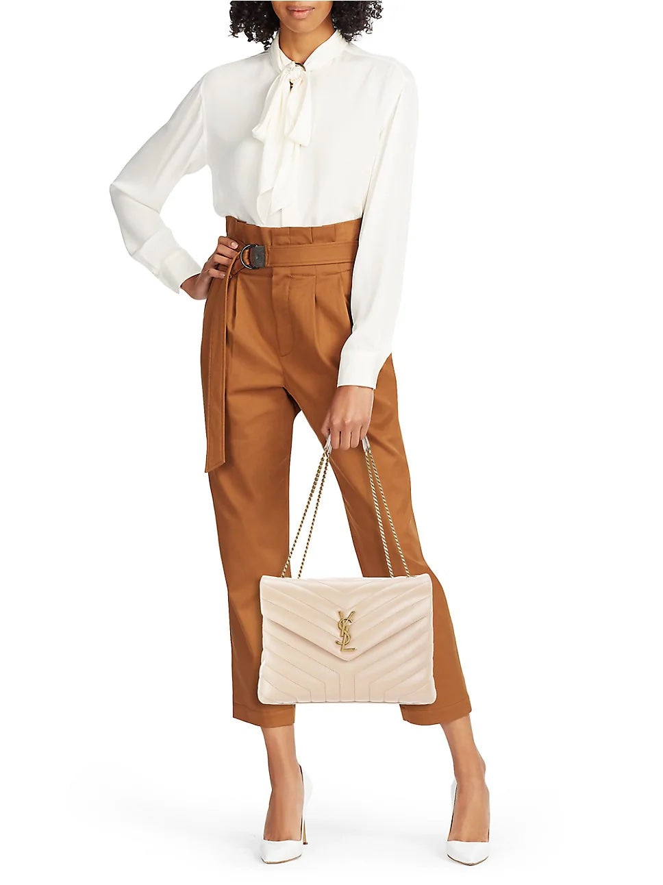 YSL LOULOU MATELASSE CHEVRON MEDIUM LEATHER BAG