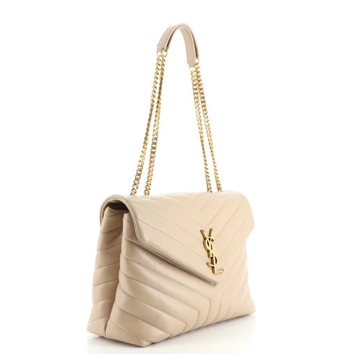 YSL LOULOU MATELASSE CHEVRON MEDIUM LEATHER BAG
