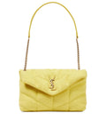 YSL QUILTED CANVAS LOULOU PUFFER TOY SHOULDER BAG
