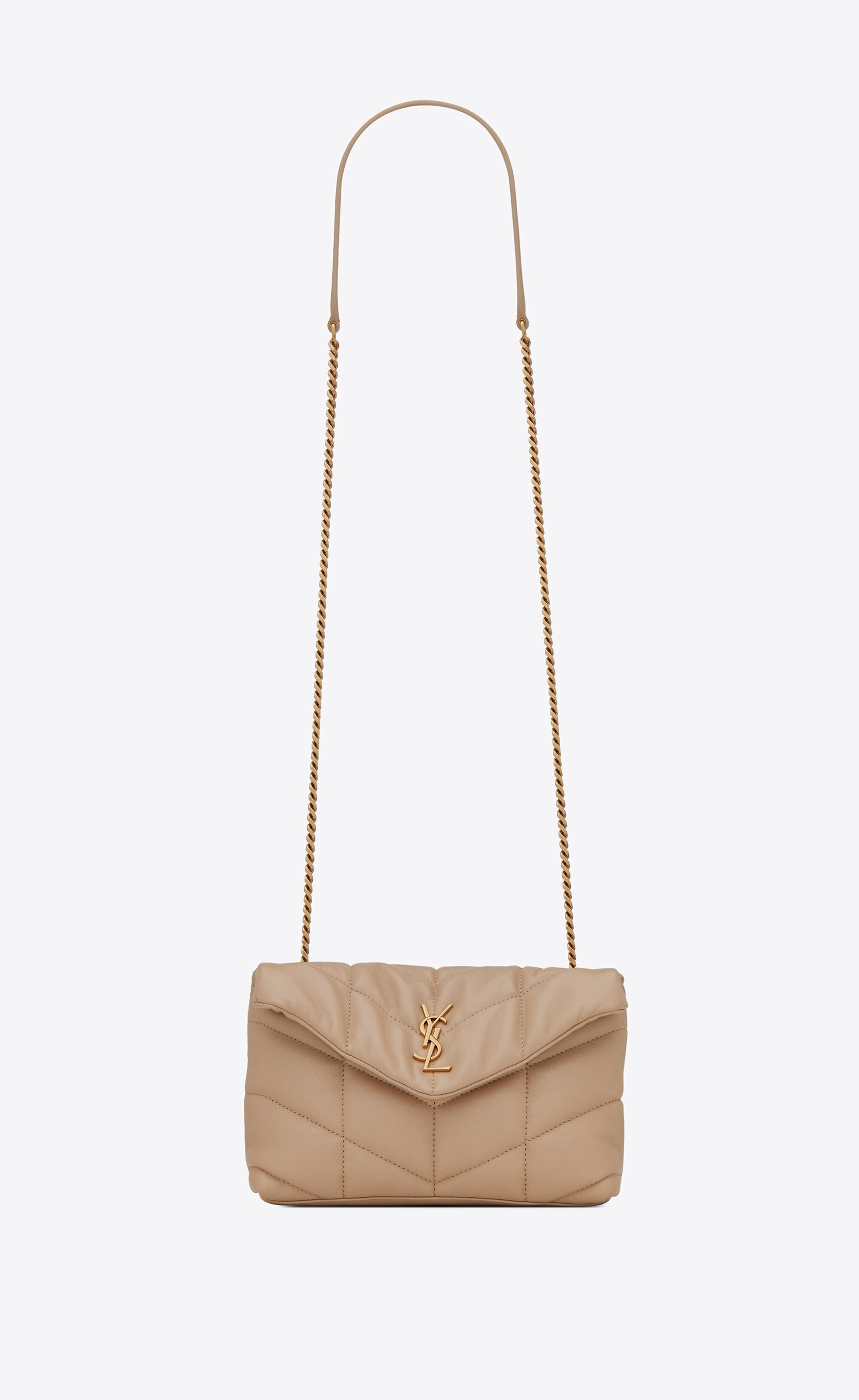 SAINT LAURENT Loulou Puffer Toy Leather Shoulder Bag