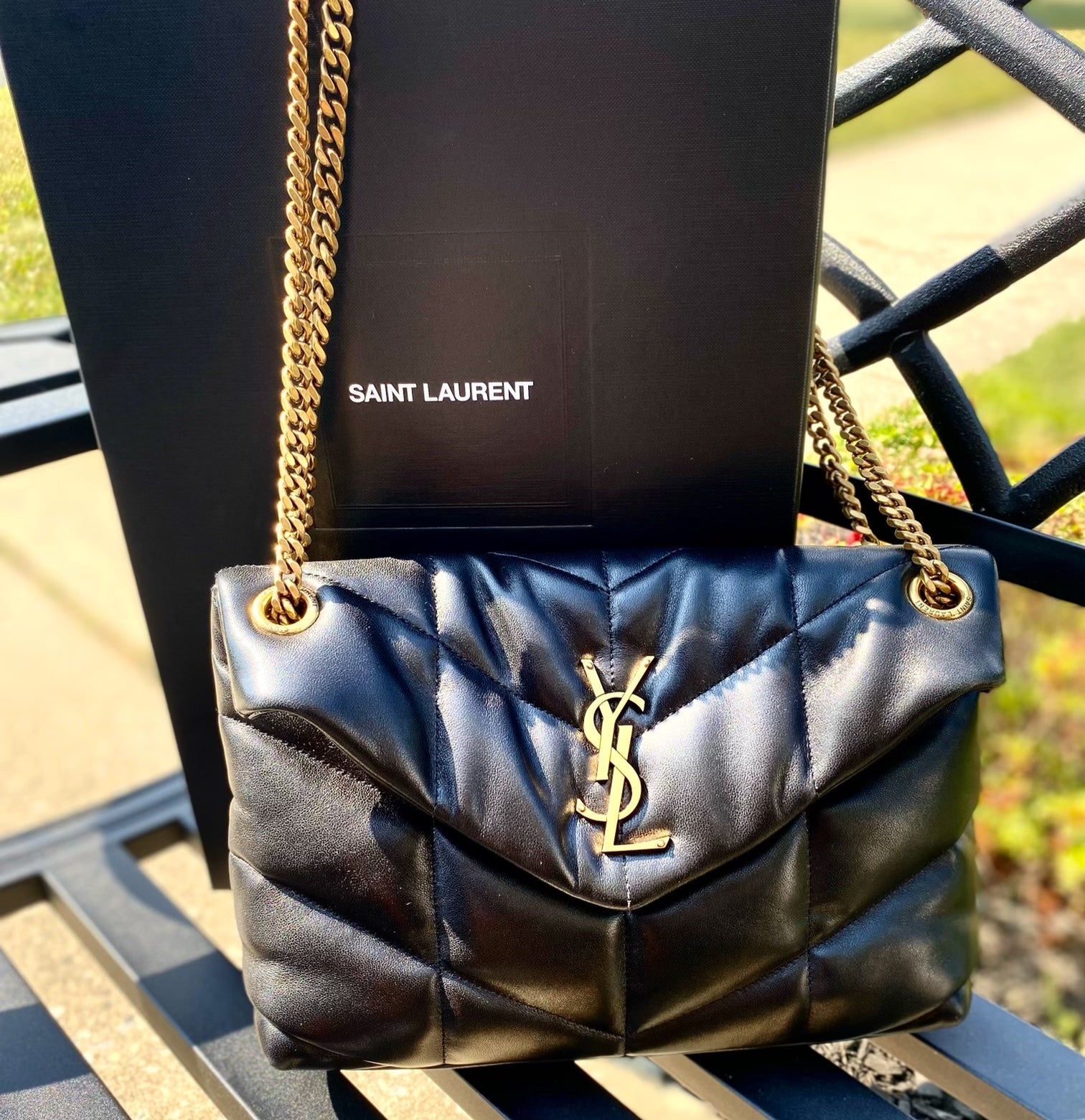 SAINT LAURENT PUFFER LOULOU SHOULDER BAG