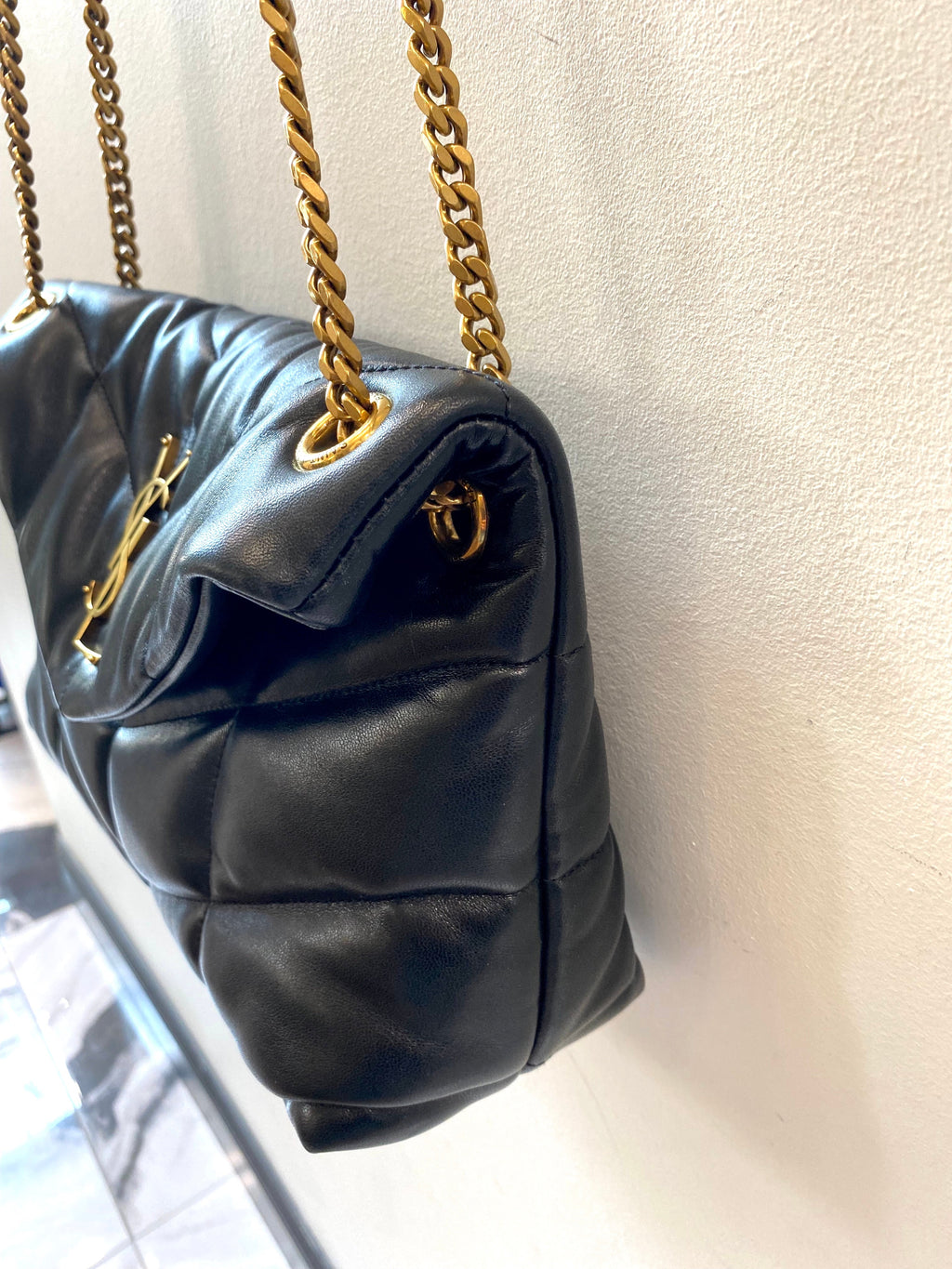 SAINT LAURENT PUFFER LOULOU SHOULDER BAG