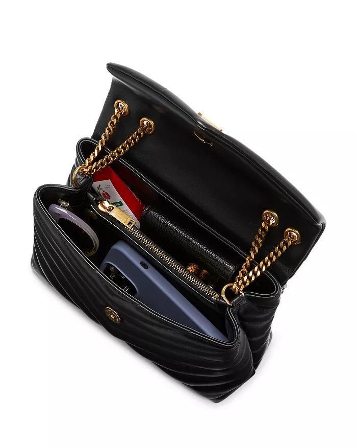 YSL QUILTED CALFSKIN SMALL LOULOU SHOULDER BAG