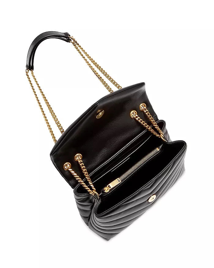 YSL QUILTED CALFSKIN SMALL LOULOU SHOULDER BAG