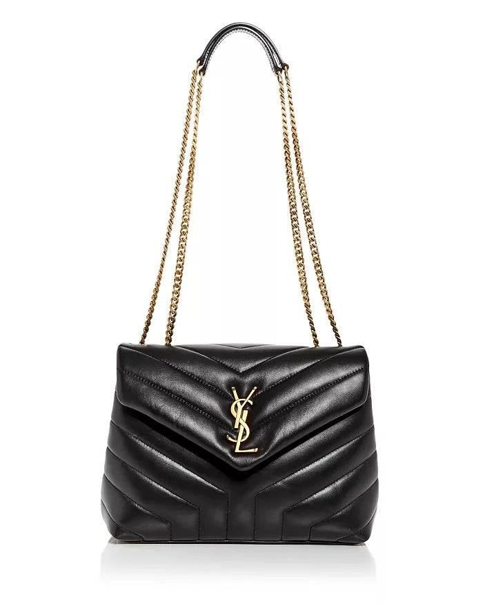 YSL QUILTED CALFSKIN SMALL LOULOU SHOULDER BAG
