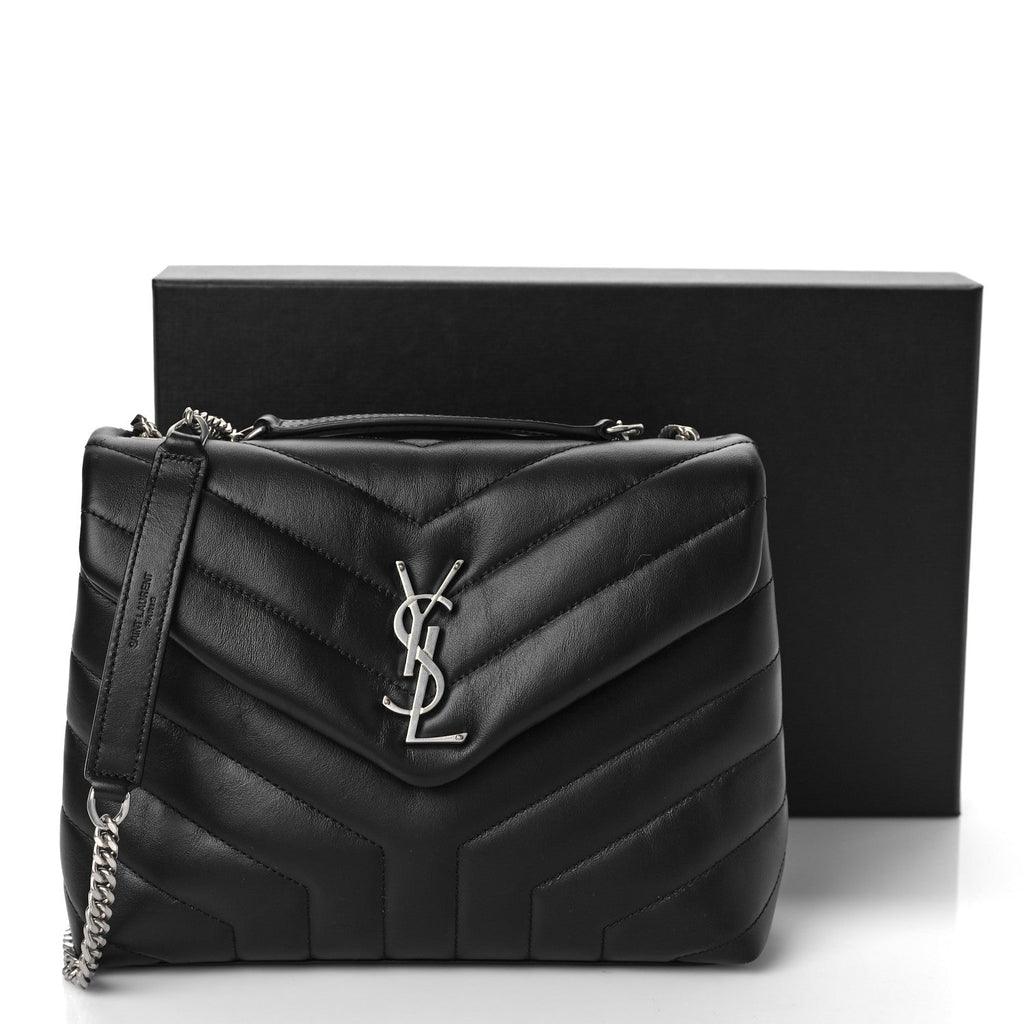 YSL QUILTED CALFSKIN SMALL LOULOU SHOULDER BAG
