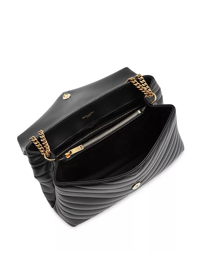 YSL MEDIUM LOULOU Y QUILTED CALFSKIN SHOULDER BAG