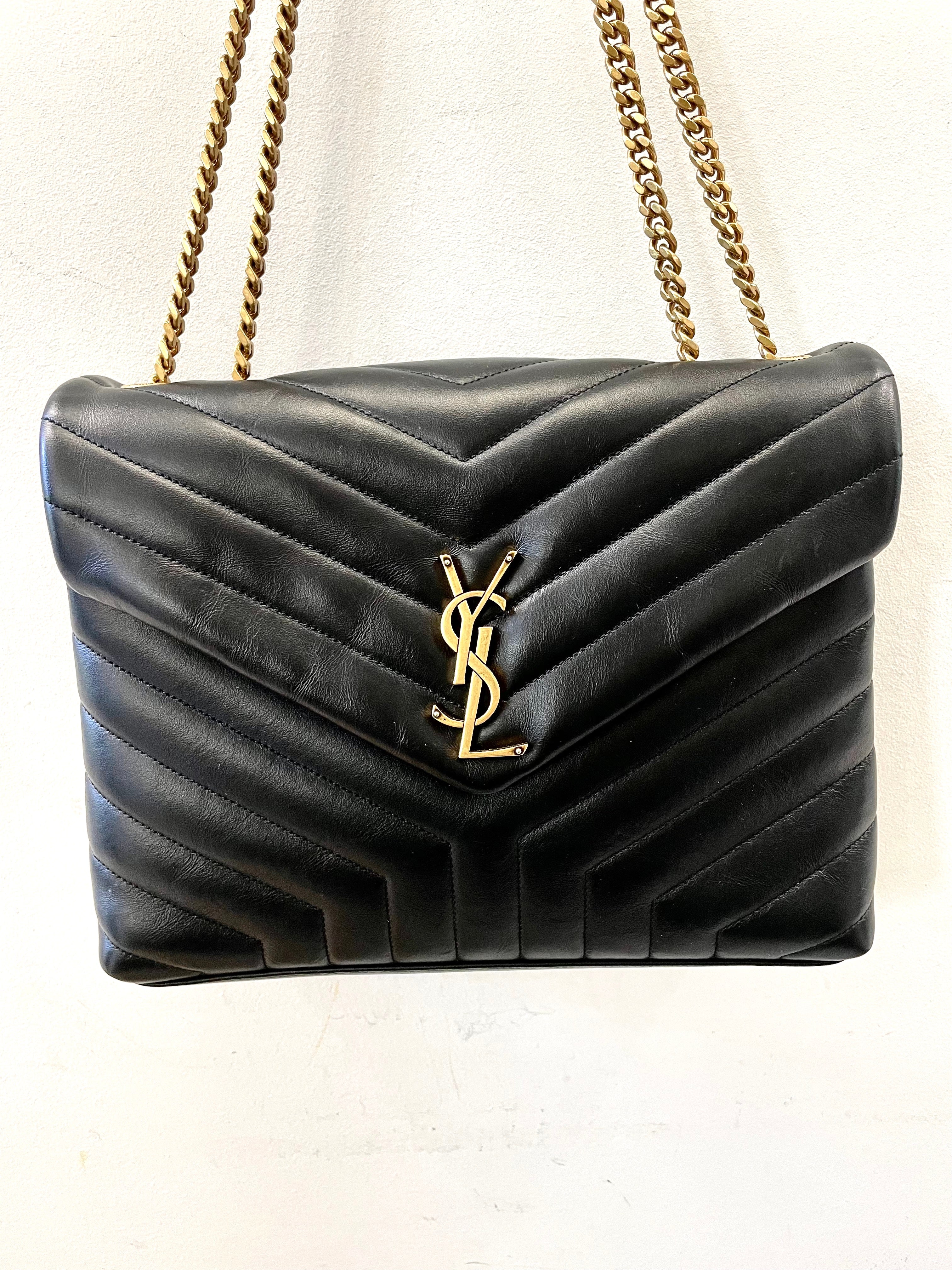 YSL MEDIUM LOULOU Y QUILTED CALFSKIN SHOULDER BAG